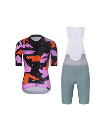 RIVANELLE maillot corto y pantalón corto - BIKE´S GOOD - verde/multicolor/negro